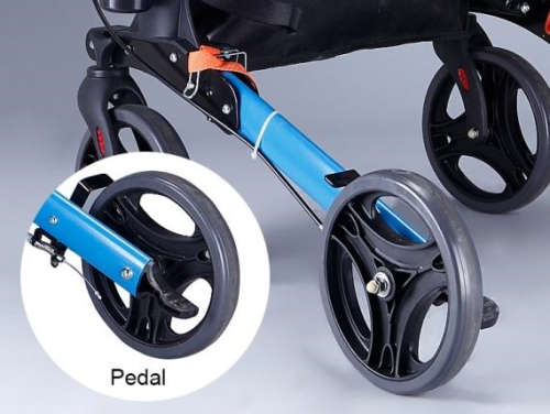 Walker " Deluxe lightweight rollator with seat