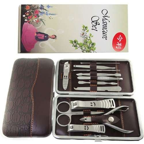 Origin CreationÂ® 12 Pcs Vogue Nail Care Personal Manicure & Pedicure Set, Travel & Grooming Kit