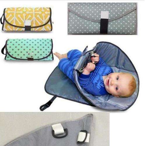 Changing Pad Portable Baby 3 in 1 Cover Mat Fold able Diaper Bag Kit Clean hands