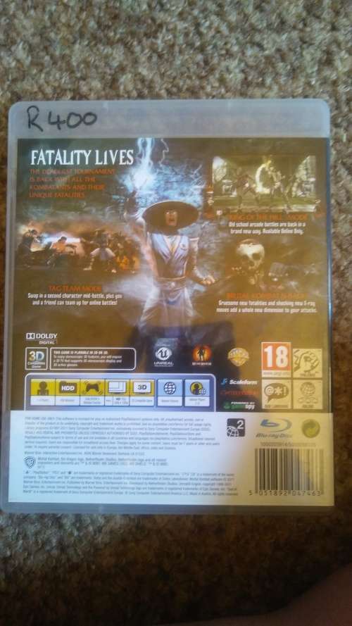 MORTAL KOMBAT PS3 GAME
