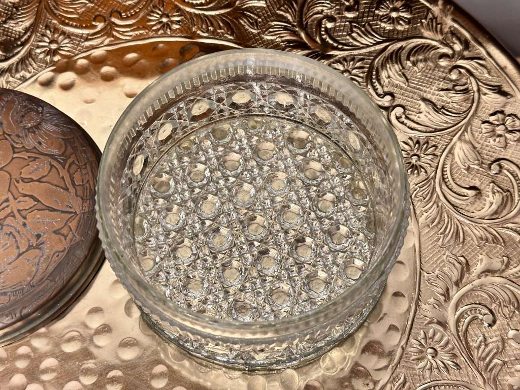 Beautiful Vintage Crystal Trinket Bowl