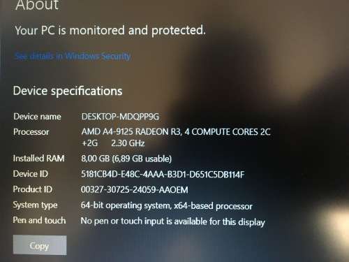 Lenovo Ideapad 330 15AST AMD A4-9125