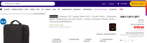 **BRAND NEW** ALIENWARE Vindicator 15.6` Laptop Sleeve - WORTH R800 - GRAB IT @ JUST R299!!!