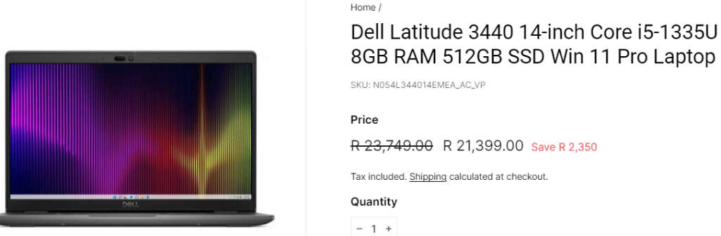 **BARGAIN BUY**DELL LATITUDE 3440 13th GEN CORE i5, 16GB RAM, 512GB SSD, FHD-GRAB IT@R9999!