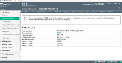 HP Microserver Gen 8 i3