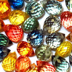 SAPPHIRE MULTI-COLOUR BRIOLETTE LOT (27 Pieces - 6.84 TCt )