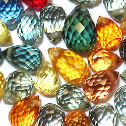 SAPPHIRE MULTI-COLOUR BRIOLETTE LOT (25 Pieces - 6.36 TCt )