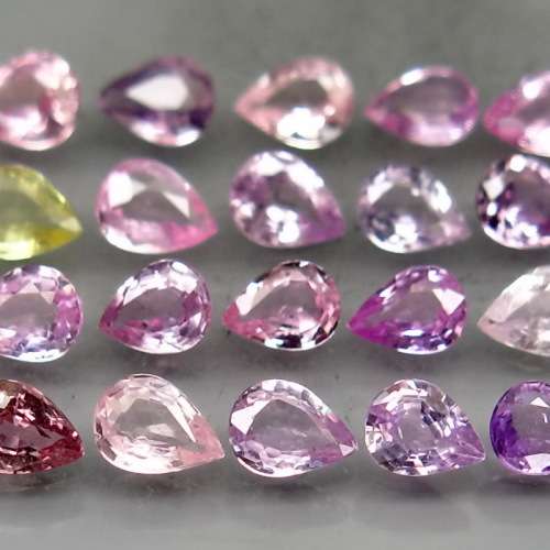 JUST JEWELS - SAPPHIRE FANCY PEAR LOT (20 Pcs 4 X 3mm- 3.17 TCt )