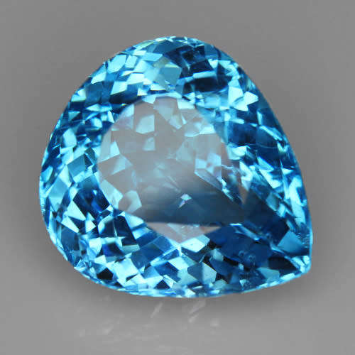 LARGE TOP JEWELERS QUALITY SWISS BLUE TOPAZ - 59.05 Cts (24 X 22 X 15mm)