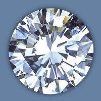 Diamond : (G, SI2: 0.20 Ct, 3.65 x 2.37mm)