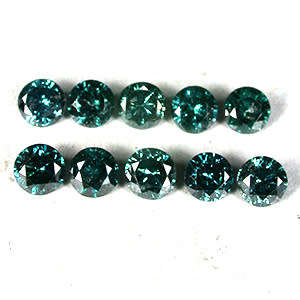 Blue Diamond , (8 pieces ) 1.09 TCt, I1/2,  3.0mm)