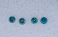 3 piece Blue Diamond lot 0.43Ct , I1/12 , 3.1 mm