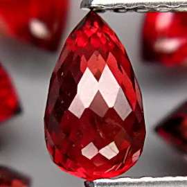 RHODOLITE GARNET BRIOLETTE LOT (7 Pieces - 6.25 TCts)