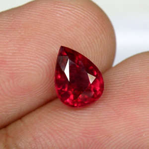 JUST JEWELS -  HOT RED RUBY PEAR (1.53 Ct)