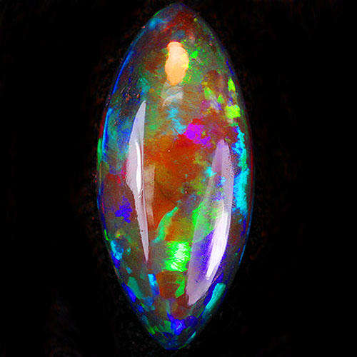 TOP CLASS ETHIOPIAN WELO BLACK OPAL (3.16 Ct - 17.6 x 7.71 mm)