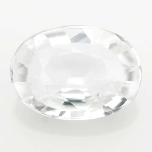 JUST JEWELS -   PURE WHITE SAPPHIRE (0.94 Ct 7.2 x 5.2mm)