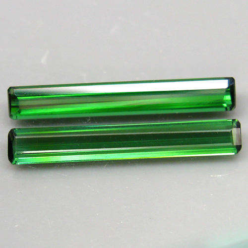 FLAWLESS TOP GREEN TOURMALINE PAIR (3.45 Ct)