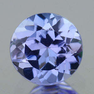 TOP FLAWLESS LIGHT PURPLE/BLUE TANZANITE - ROUND CUT (0.92 Ct )