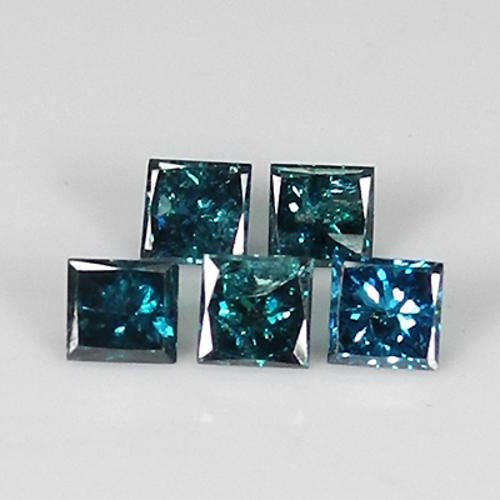 JUST JEWELS -  BLUE DIAMOND PRINCESS LOT (  5 Piece - 0.47 TCts)