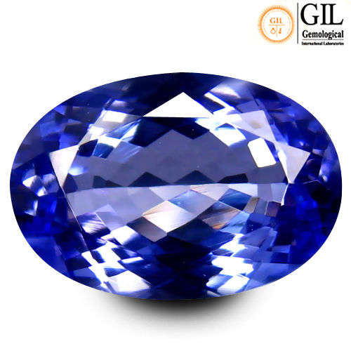 GIL CERTIFIED PURPLE BLUE TANZANITE -  (3.14 Ct - 11.27 x 7.68 mm)