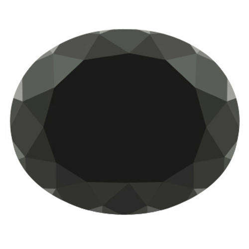 JUST JEWELS -  BLACK DIAMOND OVAL (2.43 Ct - Good Quality Gem)