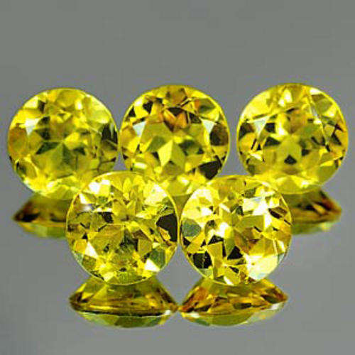 JUST JEWELS -   YELLOW BERYL (HELIODOR)  LOT  ( 6 PIECES - 3.57 TCt)