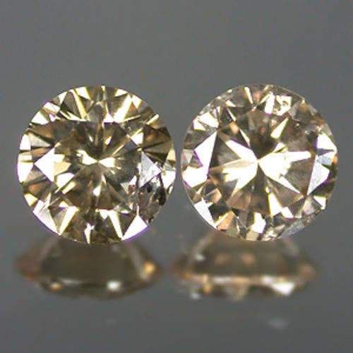 JUST JEWELS - DIAMOND PAIR  (Champagne VS1   - 0.53 Ct)