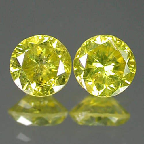 JUST JEWELS -  YELLOW DIAMOND PAIR (YELLOW - 0.45 TCts)