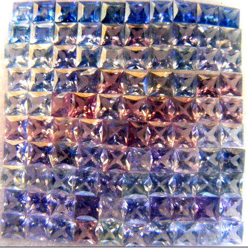 JUST JEWELS - FANCY PASTEL SAPPHIRE  (10 x 10 Piece sets - 1.3 Cts/set)