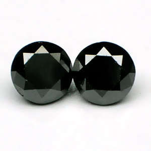 JUST JEWELS -  AAA++ BLACK DIAMOND  MATCHED PAIR (0.38 TCt )