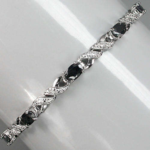 GORGEOUS  Sapphire bracelet (Solid 925 silver)