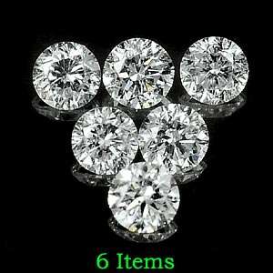 CERTIFIED G-H-I DIAMOND LOT (6 x 2.0mm brilliant round  - 0.20 TCts)