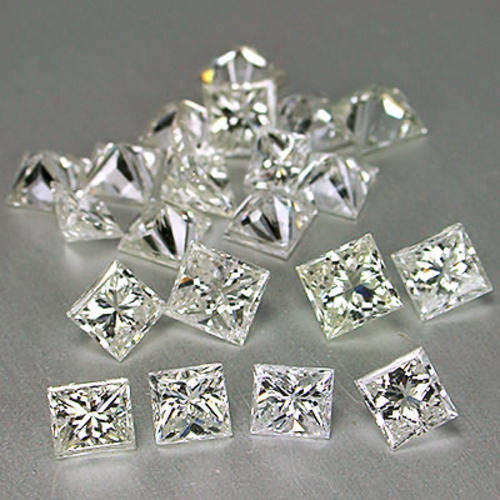 CERTIFIED (E/G) PRINCESS CUT DIAMOND 2 x LOTS Each 10 x 2.0mm Total available 20 pces =1.10 TCts
