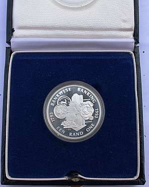 South Africa 1993 Proof Silver R1 (Bankwese / Banking)