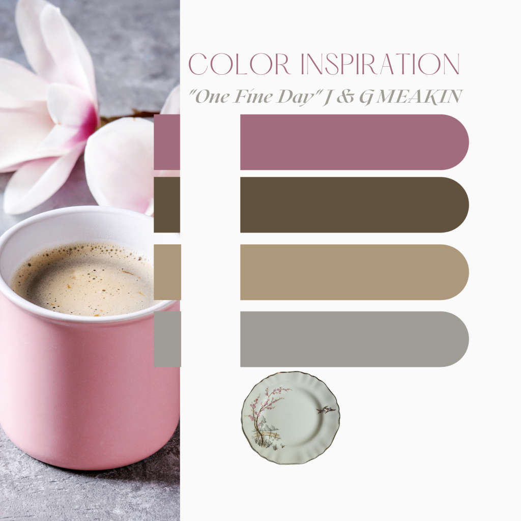 17cm Bread and Butter Plate- One fine Day, Cherry blossom, Pink, c1912