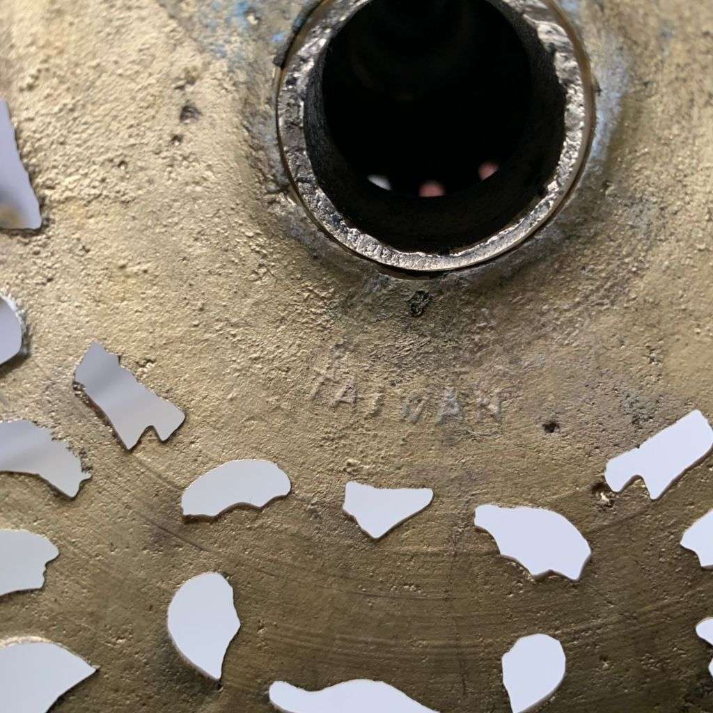 Pair of Solid Large Altar Candle Holders 37.4cm Solid Mid-Century Brass -  c1960