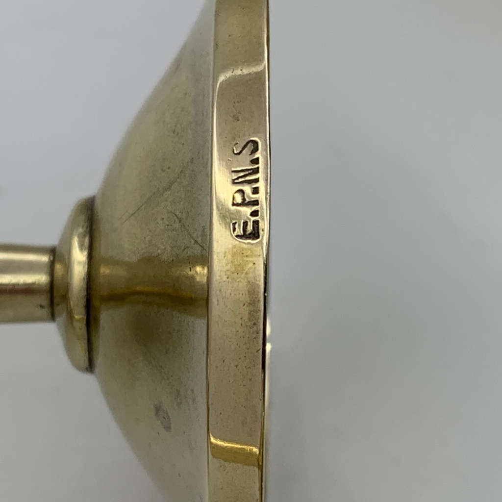 Lot of 6 Mixed Metal EPNS Marked Wine Goblets, Previously Silverplated, Brass with India Etched