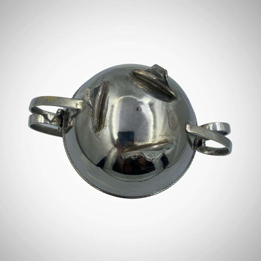 Set of 2 Vintage Biggie Best Style Silver Plated Footed Dishes