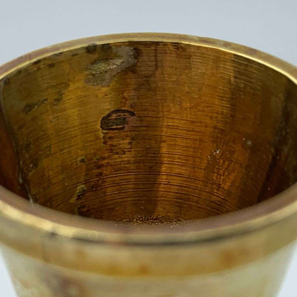 Reduced! Pair of Small 2 Single Stem Floral Brass Vases 17.5cm - Ink Stand Compatible