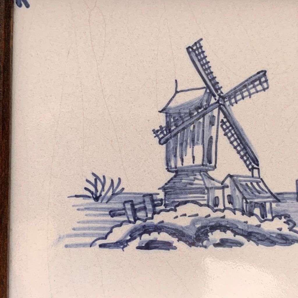 Collection of 3 Framed Mini Delft Tiles