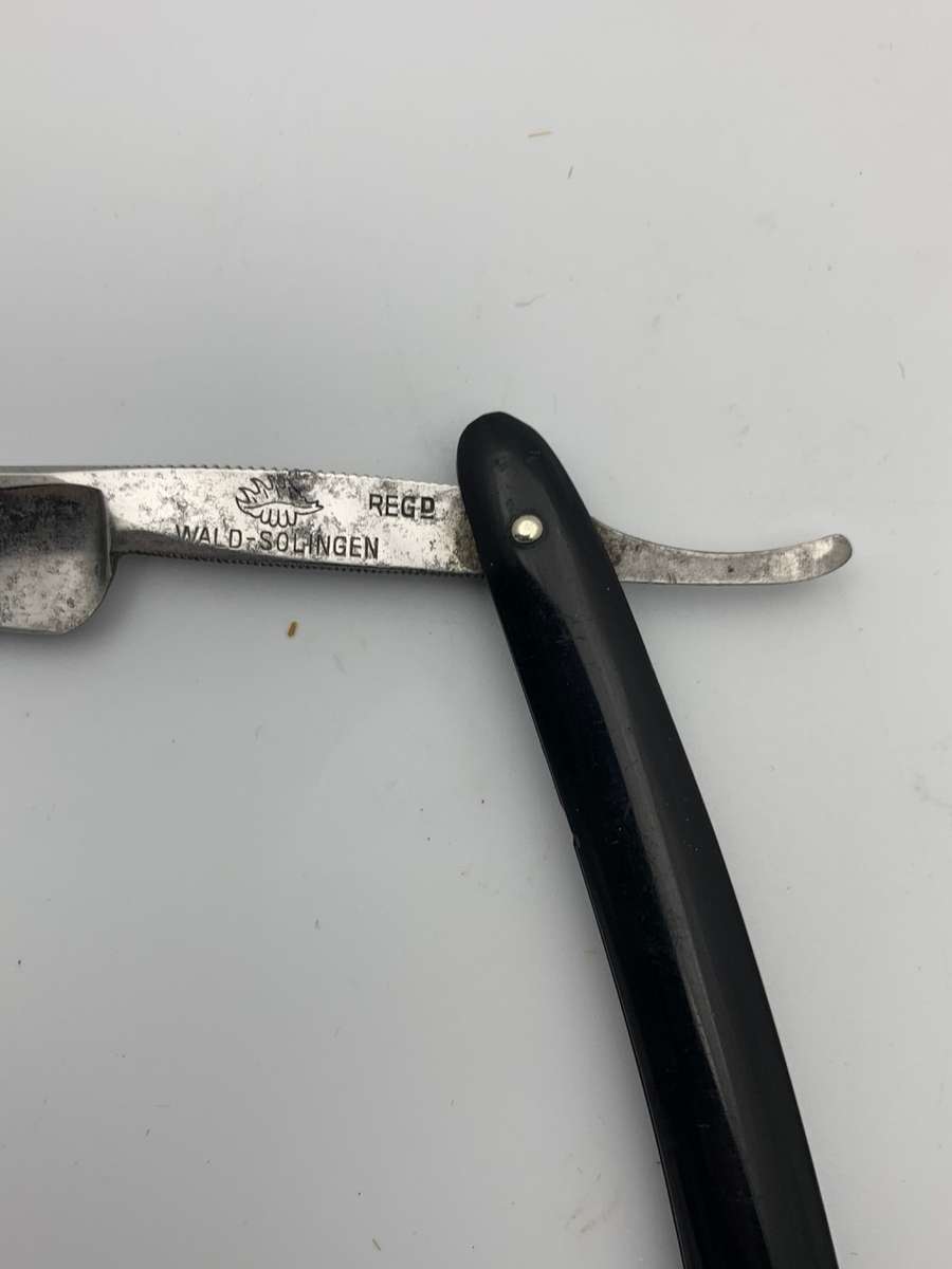 Rare Antique Wald Solingen 3083 German WWI Straight Gong Razor c.1918 - Collectible Piece