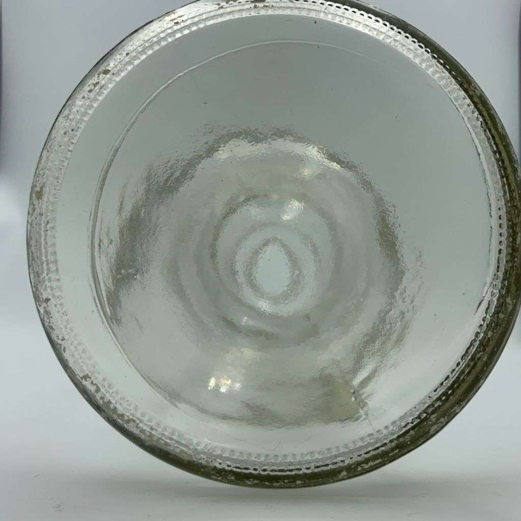 Vintage 1960s Clear Glass Genie Bottle with Glass Stopper - Retro Decor Accent