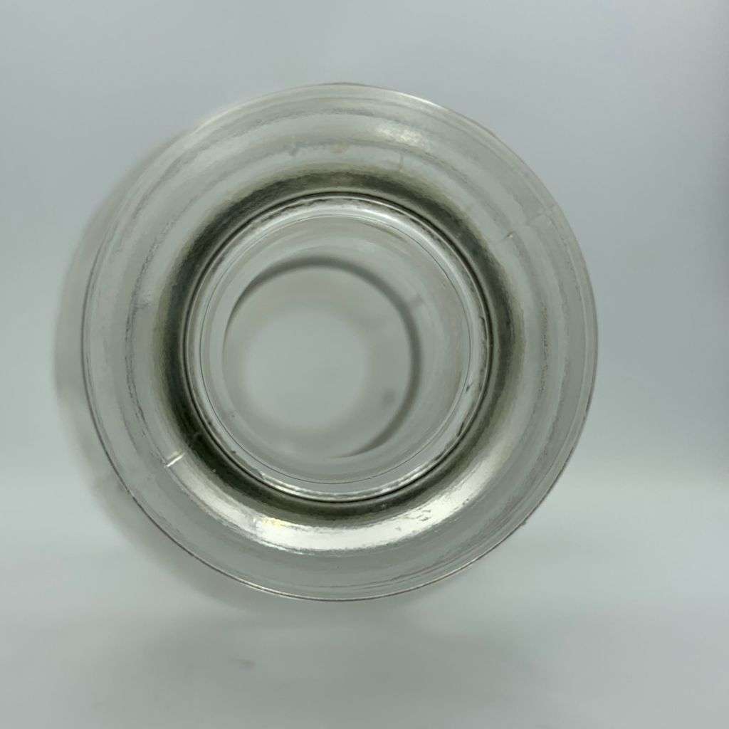 Vintage 1960s Clear Glass Genie Bottle with Glass Stopper - Retro Decor Accent