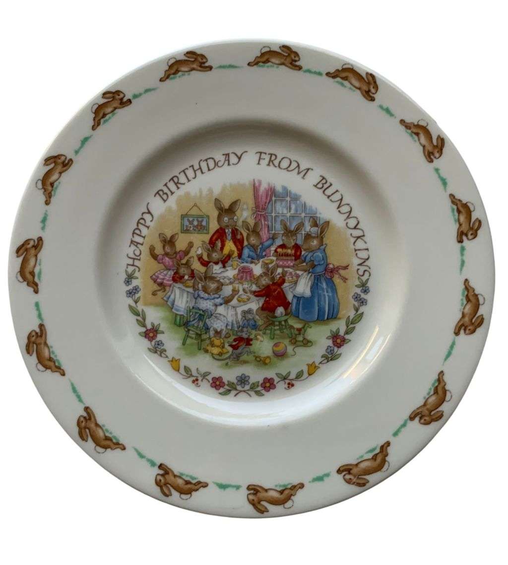 Royal Doulton Bunnykins Happy Birthday Fine Bone China Plate c.1936