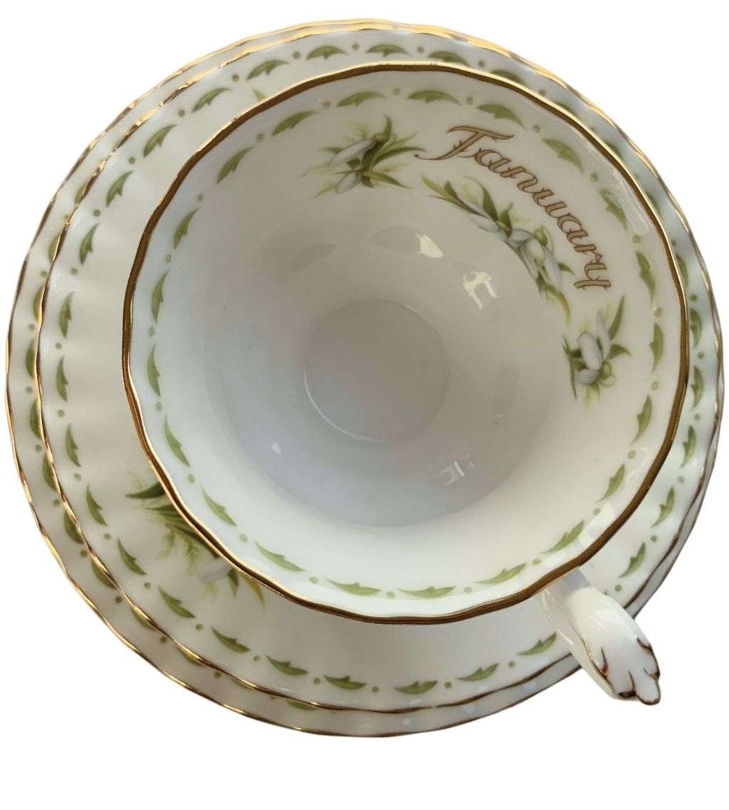 3 Piece Flower of the month series produced by Royal Albert, featuring The Flower of January