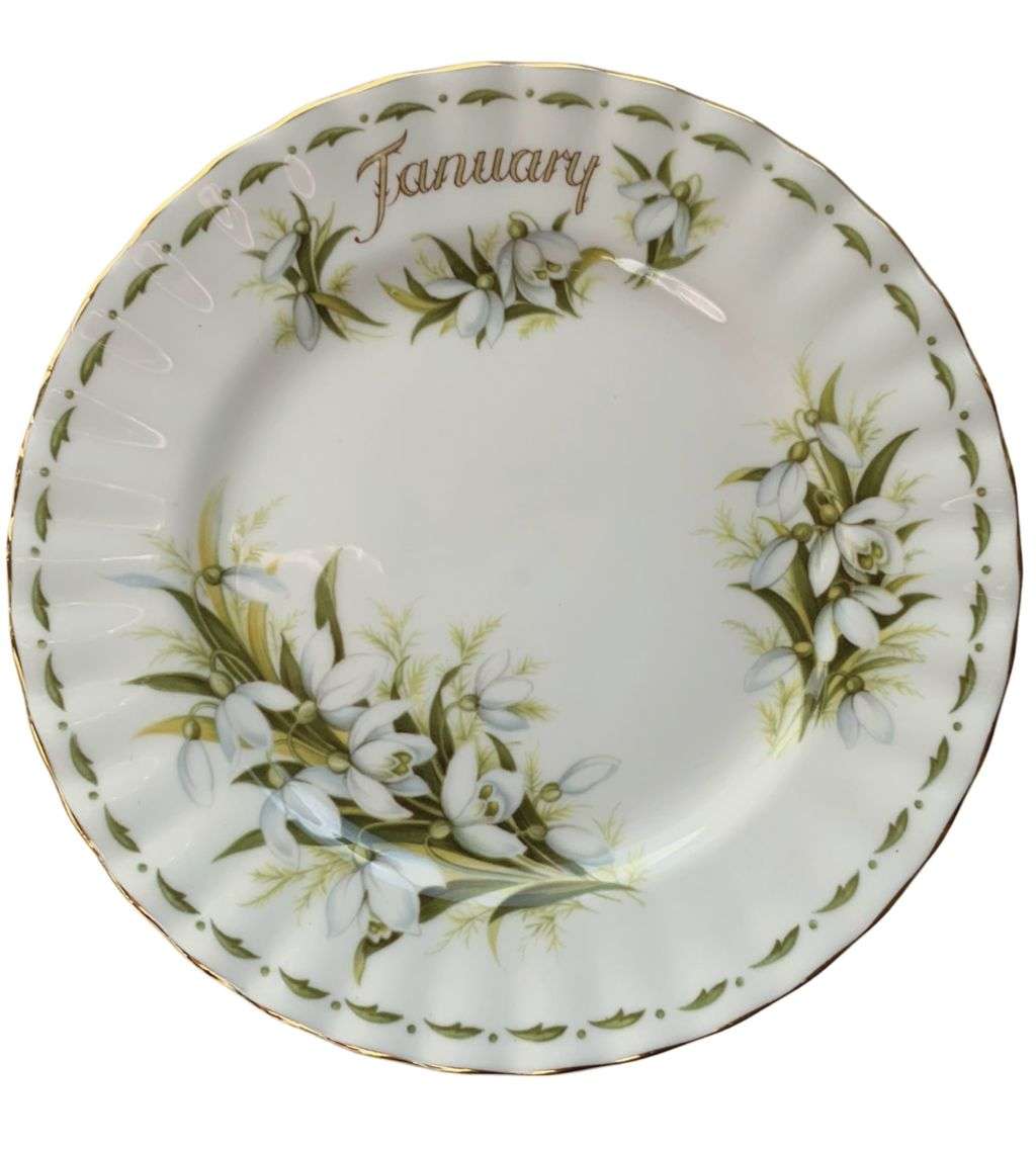 3 Piece Flower of the month series produced by Royal Albert, featuring The Flower of January