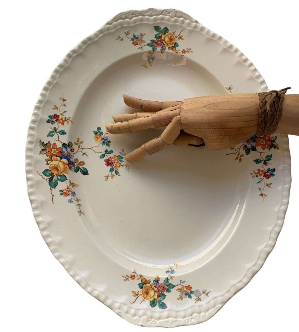 Vintage WH Grindley Ironstone China Creampetal Large Platter, 41.5cm