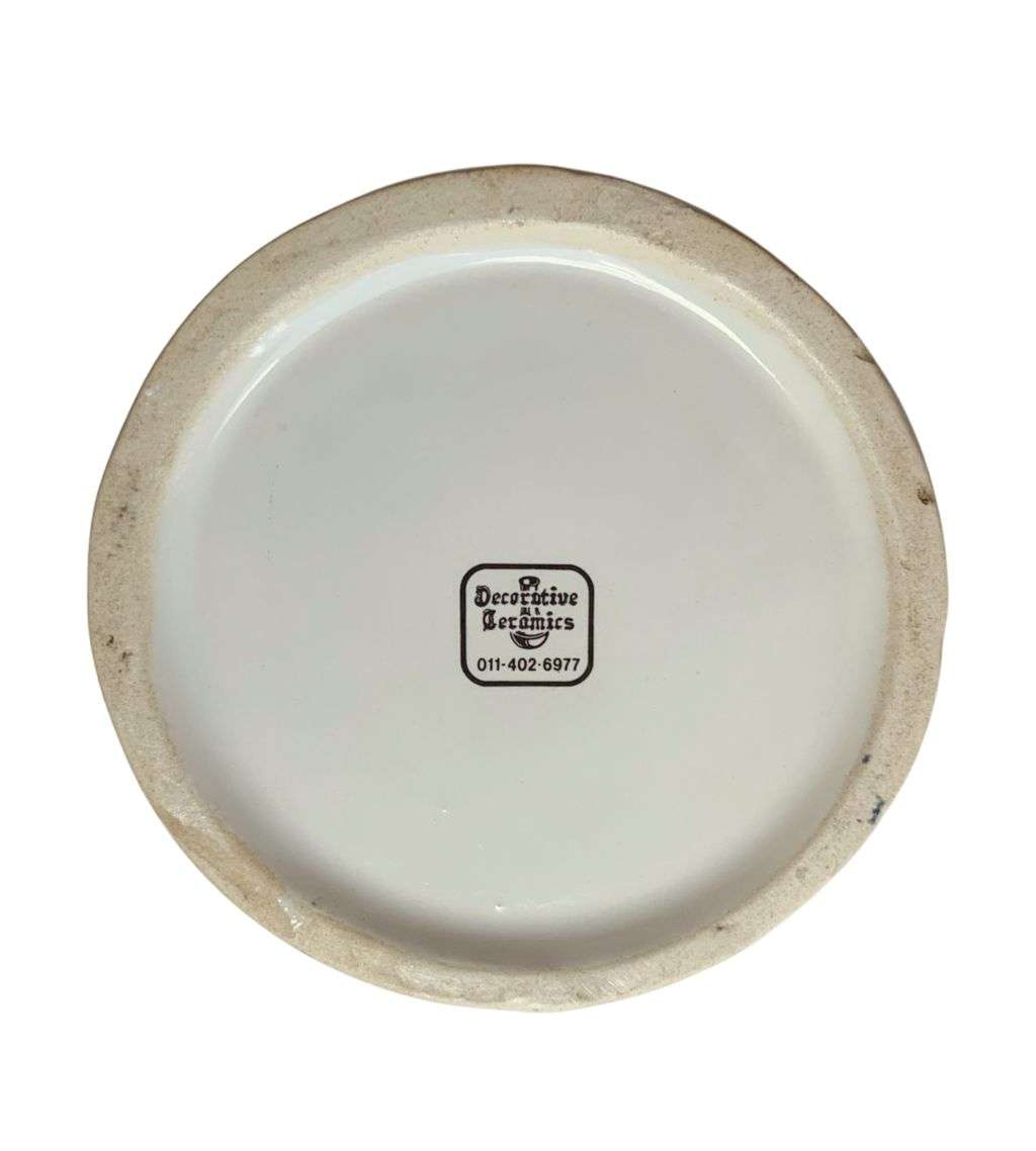 Vintage Decorative Ceramic Ice Bucket: Mims Advertising Collectible