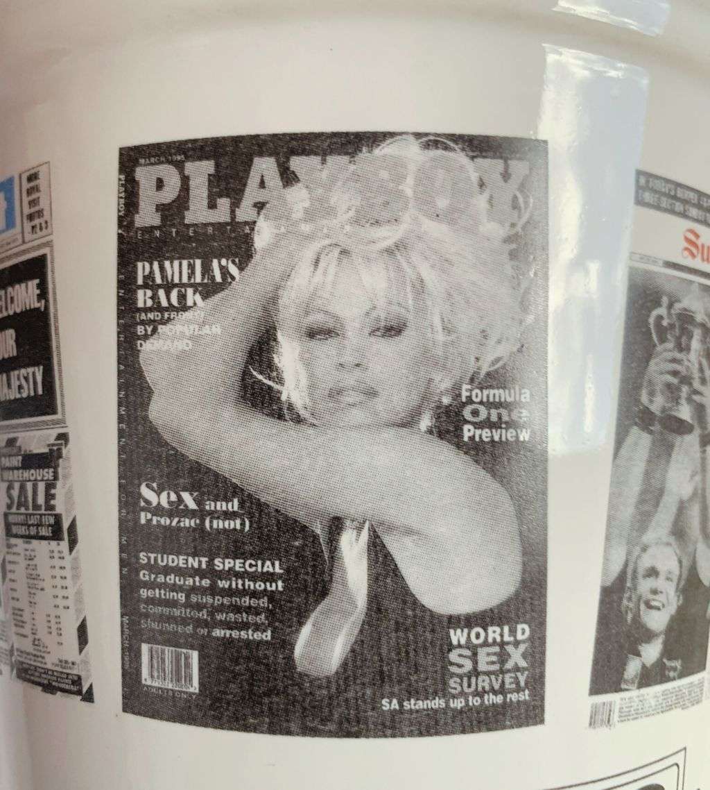 Vintage Decorative Ceramic Ice Bucket: Mims Advertising Collectible