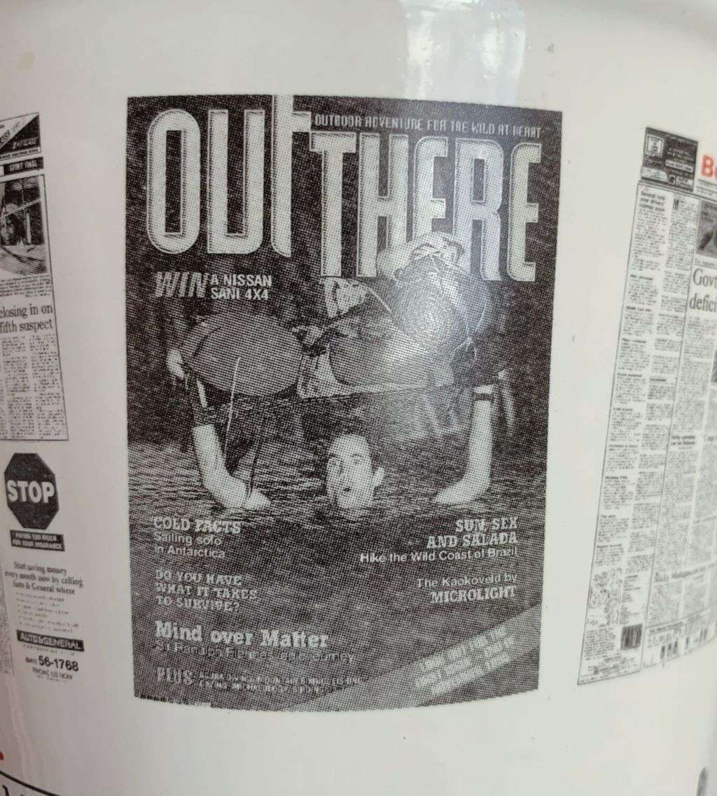 Vintage Decorative Ceramic Ice Bucket: Mims Advertising Collectible